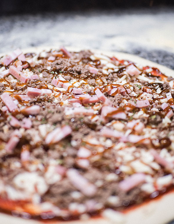 Primer plano de pizza