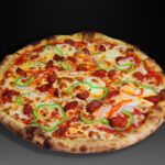 Pizza Gorla, Tomate, mozzarella, cebolla, pimientos y chorizo