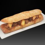 bocadillo de albondigas con patatas